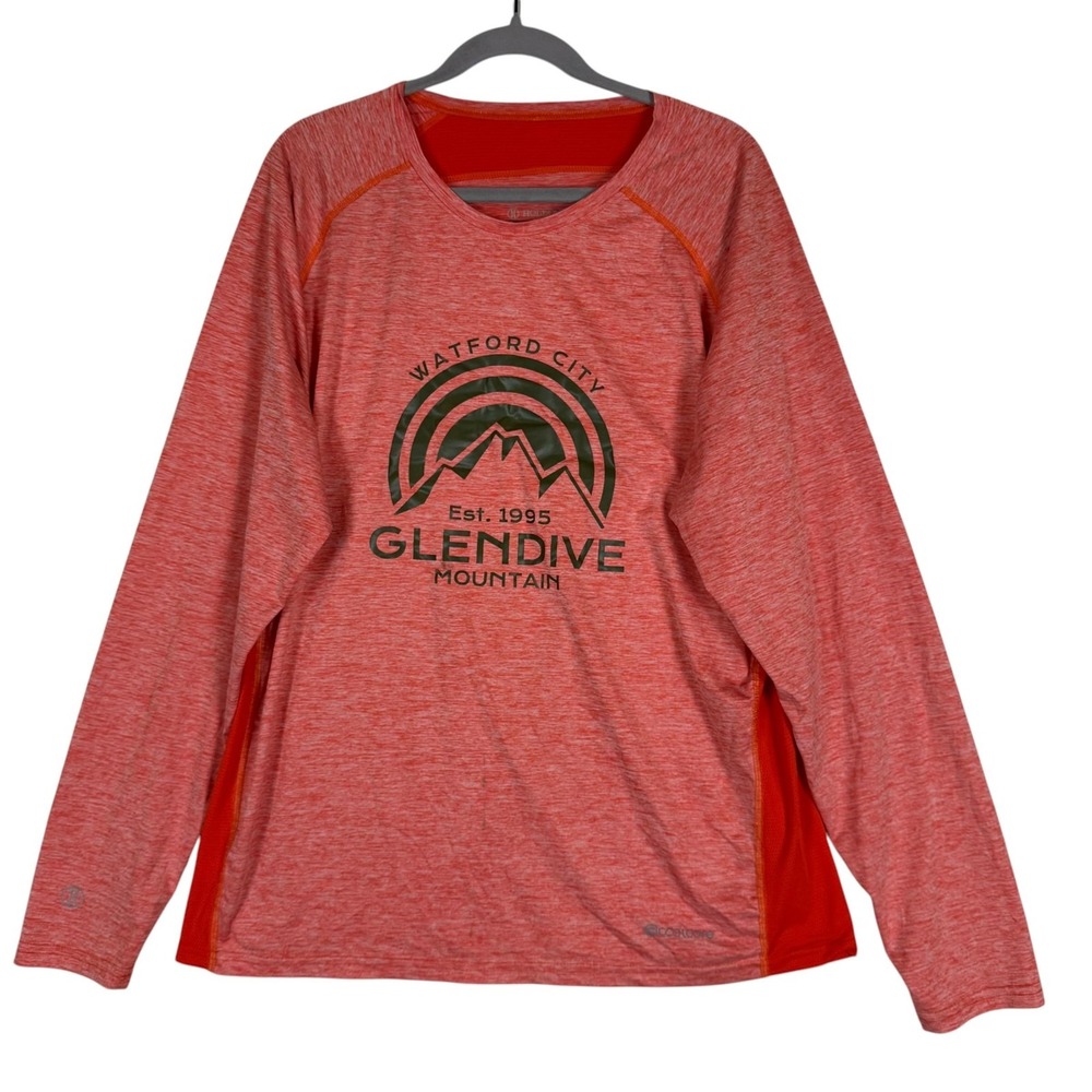 Holloway Shirt Mens Large Orange Long Sleeve Watford City Glendive Mountain Tee